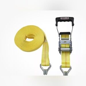 Traveller FH9917 2 in. x 30 ft. Yellow Ratchet Tie-Down Strap Steel Material NWT